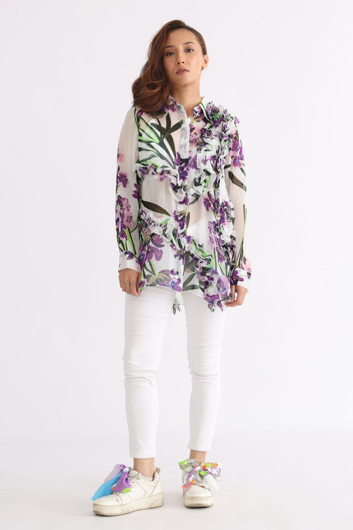 Lavender Frill Shirt