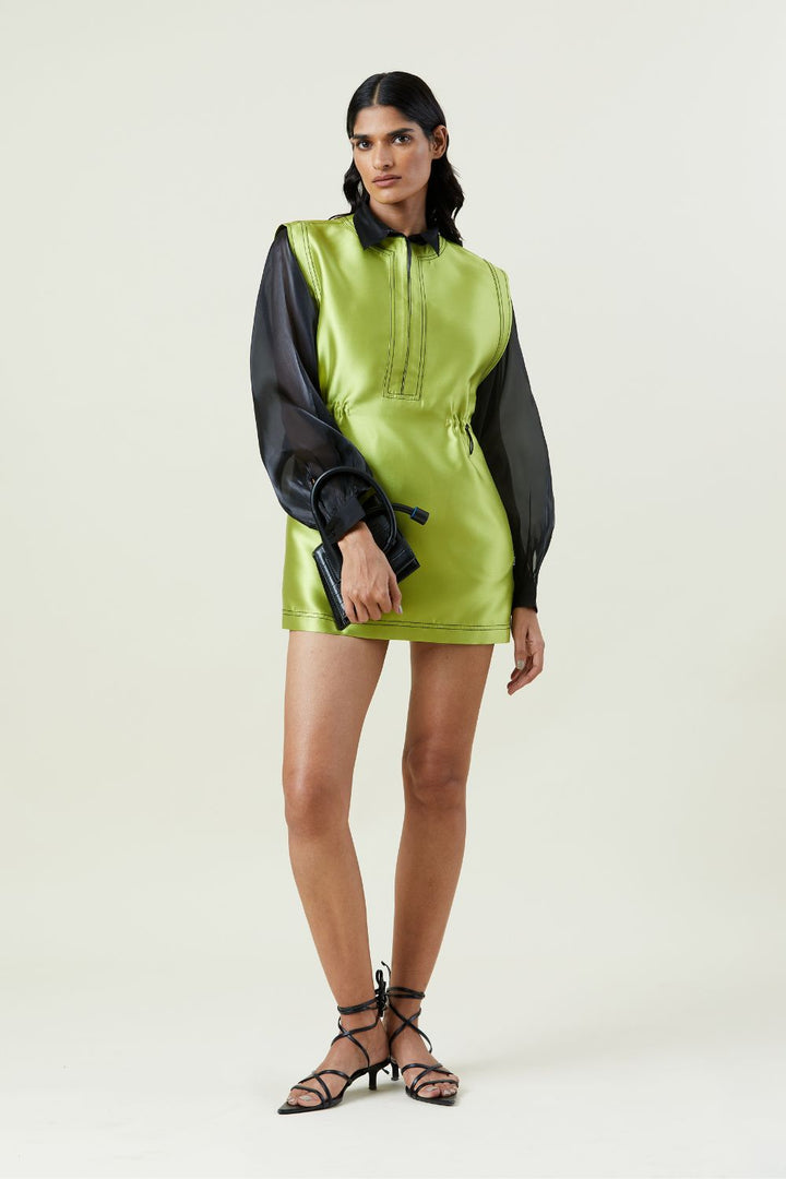 'Algae' Cinched Dress