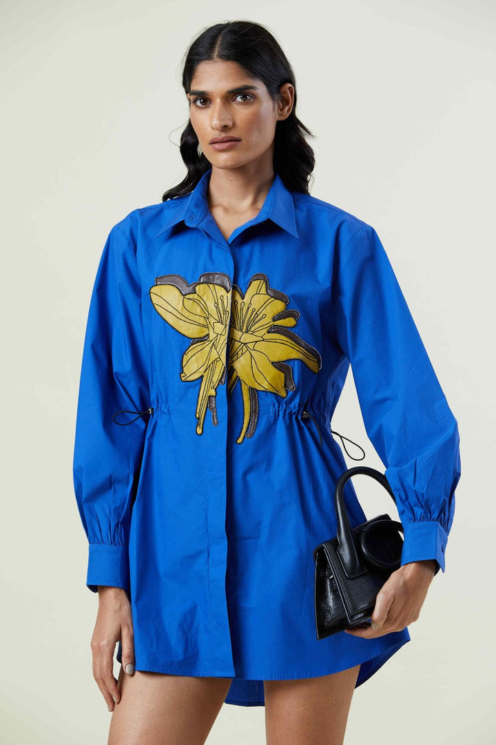 'Ixia' Appliquè Shirt Dress