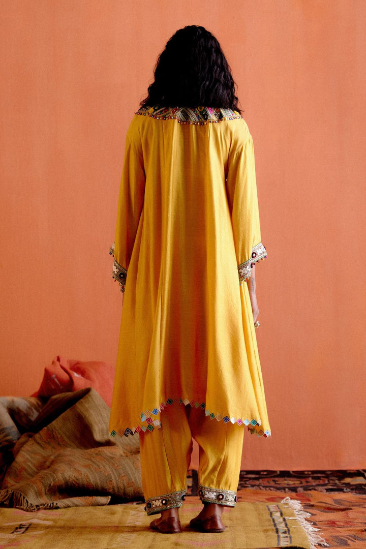 Yellow Kurta With Salwar Set