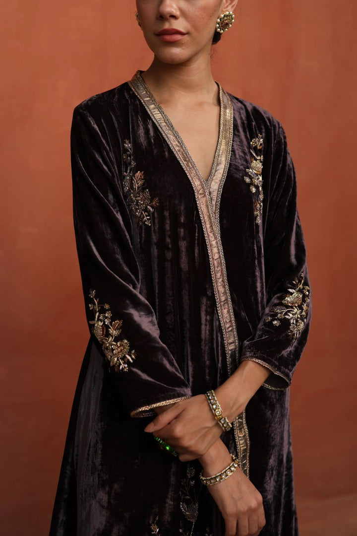 Purple Maghai Kurta Set