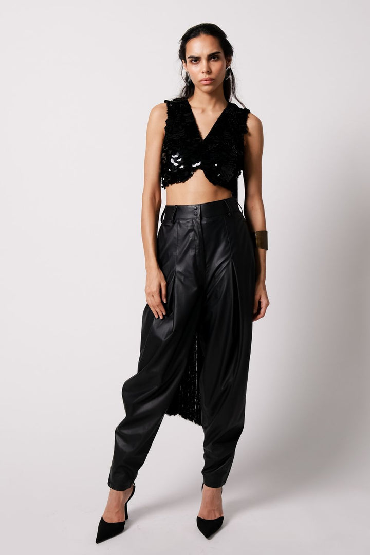 Leather Cargo Pants