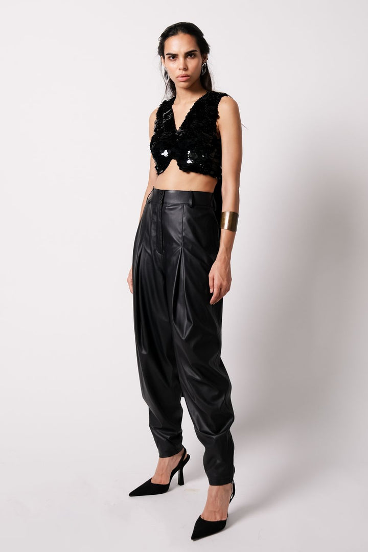 Leather Cargo Pants