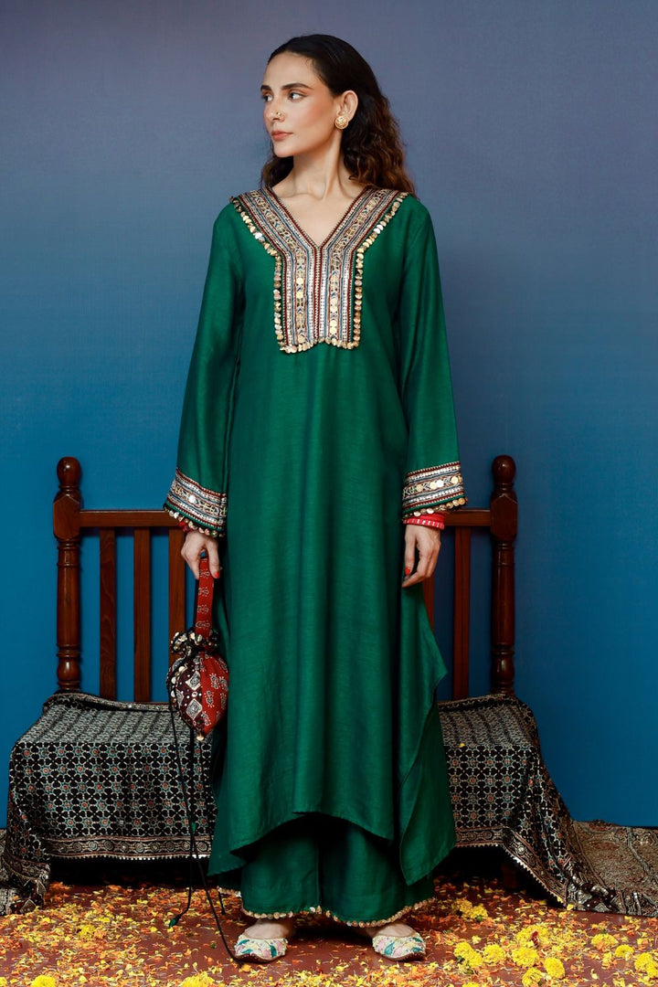 Soni Green Kurta Set