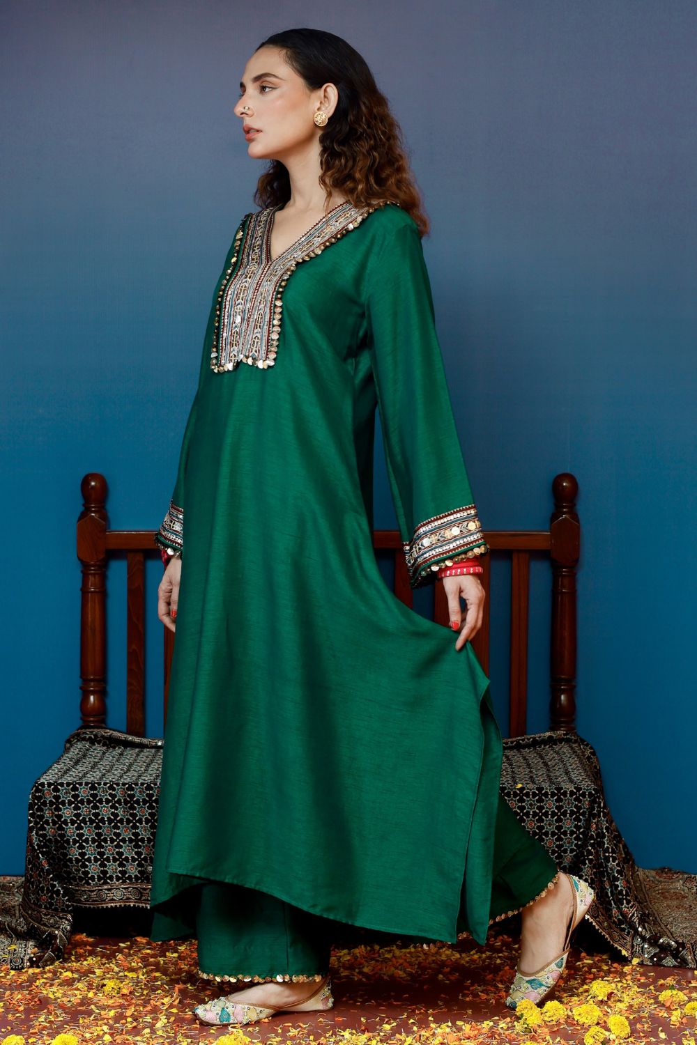 Soni Green Kurta Set