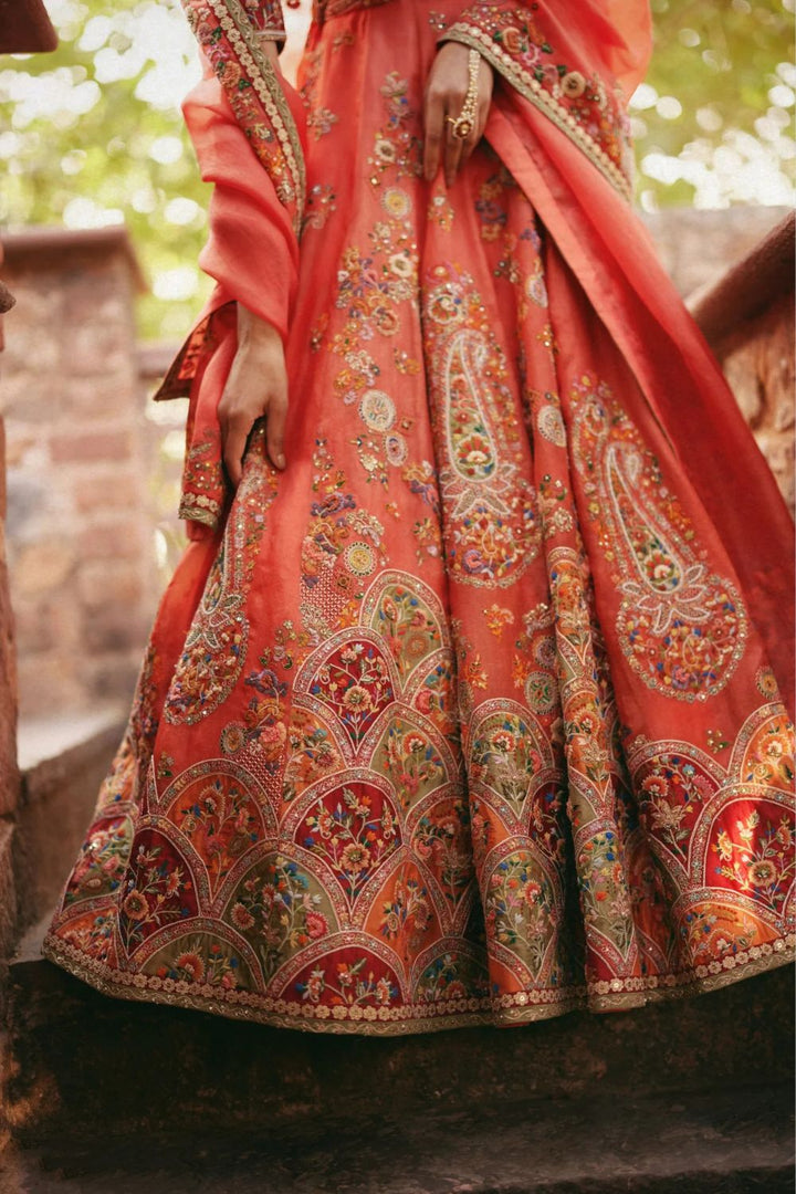 Organza Lehenga With Blouse And Dupatta