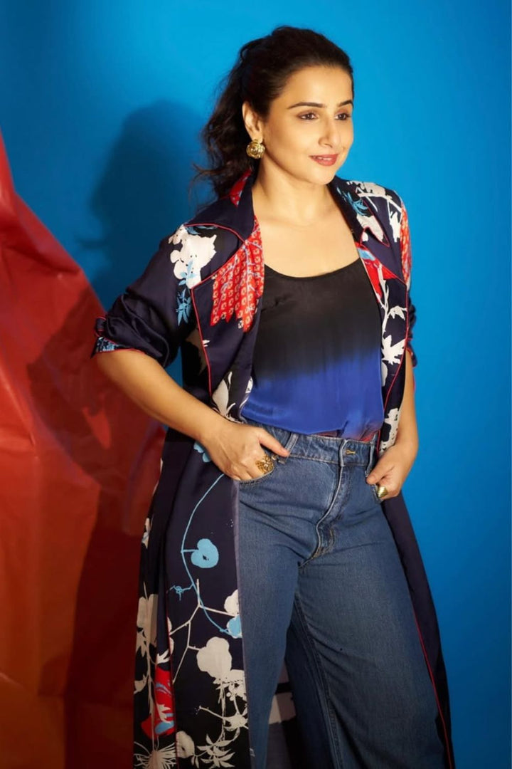Vidya Balan In Our Royal Ikigai Trench Coat & Trousers Co-ord