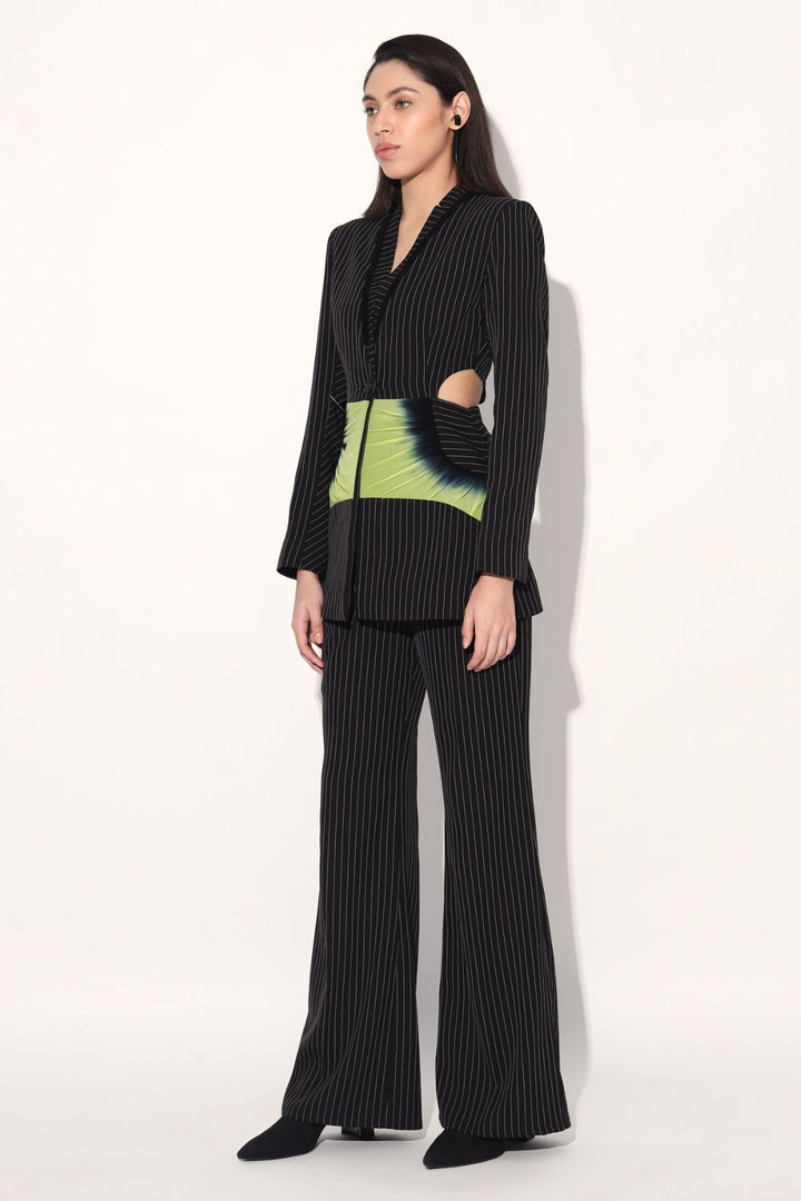 Ruched Cut Way Pant Suit