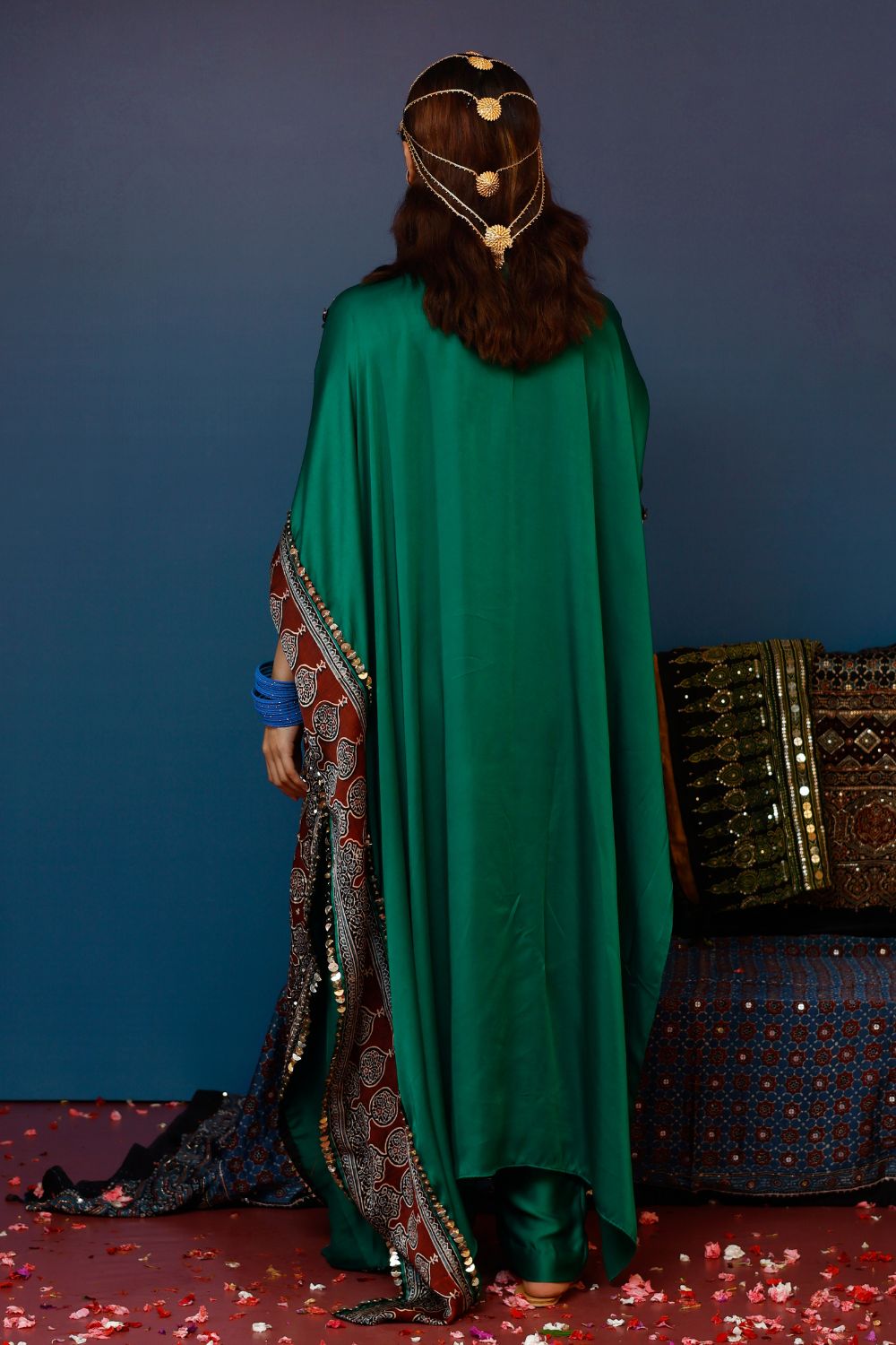 Saron Green Kaftan Set