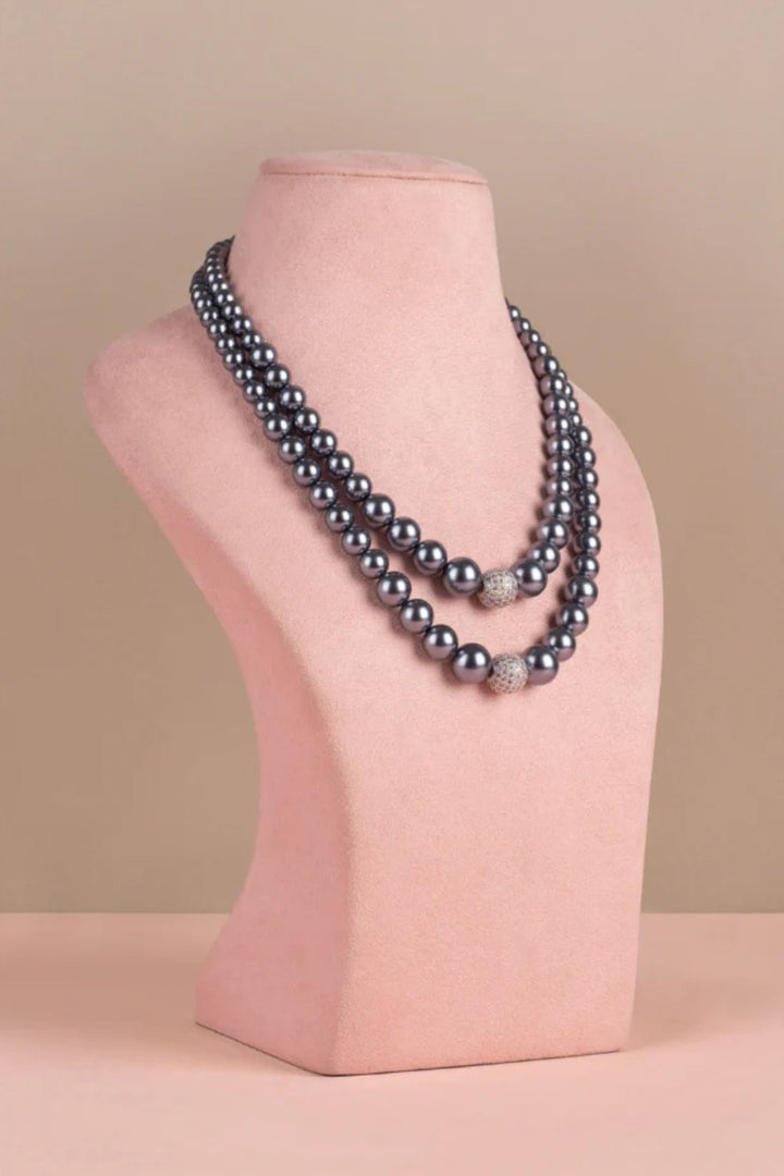 Asha Parekh In Our Double Graded - Dark Silver with Swarovski