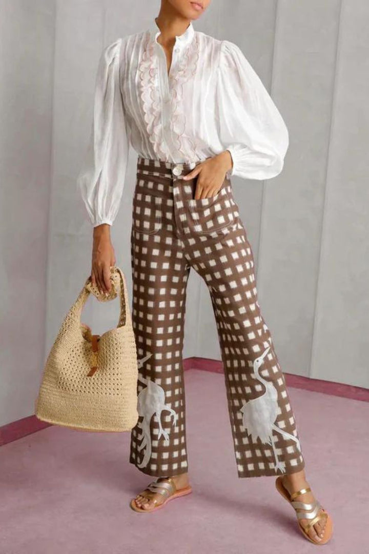 Embroidery Picnic Trousers