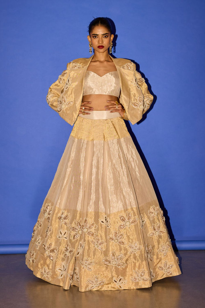 Tissue Blazer Lehenga Set