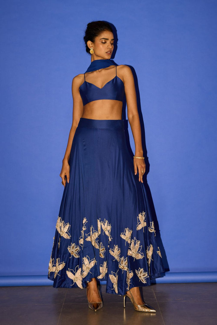 Crop Top with Lehenga Skirt