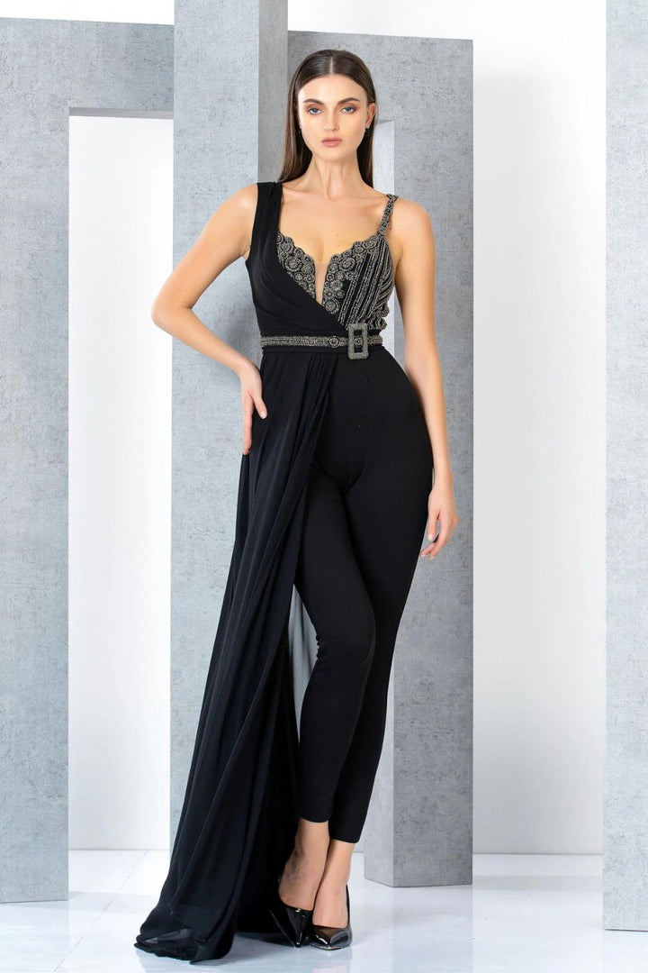 Bat-El Skinny Chiffon Trail Jumpsuit