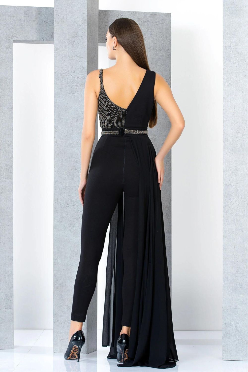 Bat-El Skinny Chiffon Trail Jumpsuit