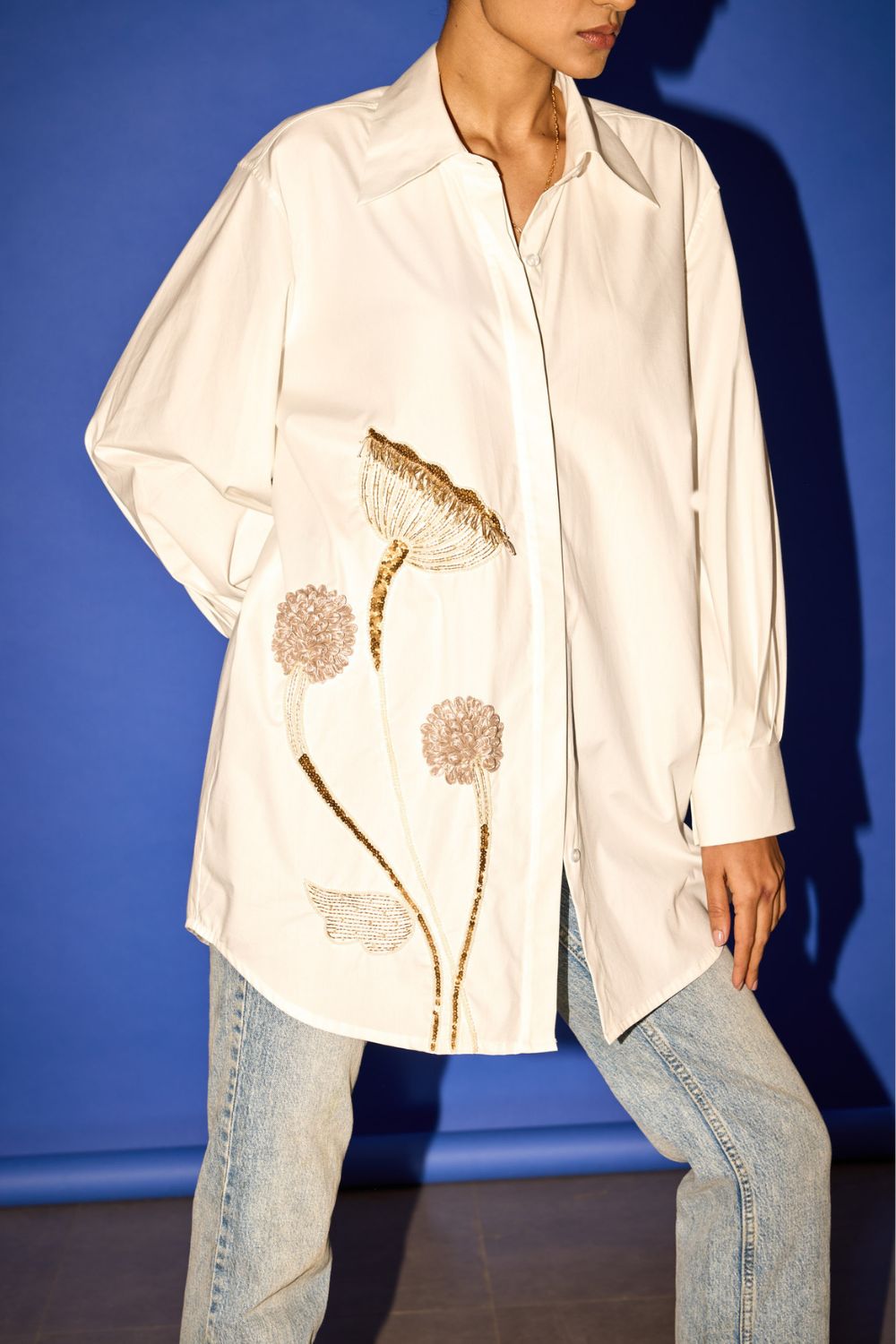 White Embroidered Shirt