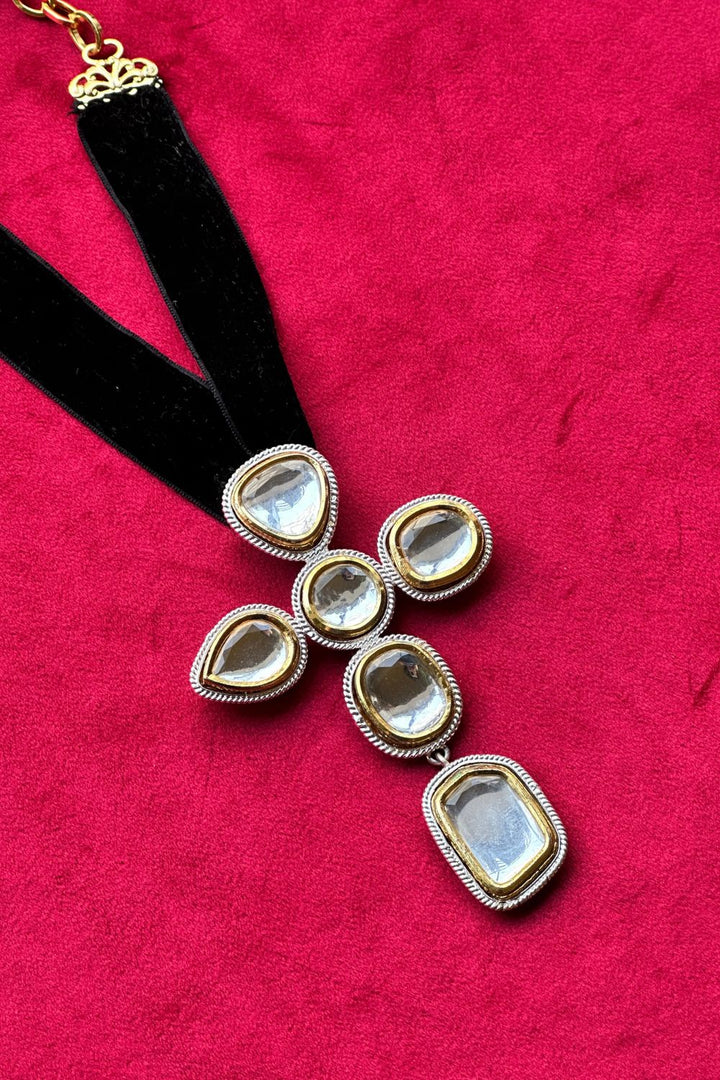 Polki Cross Ayesha Choker
