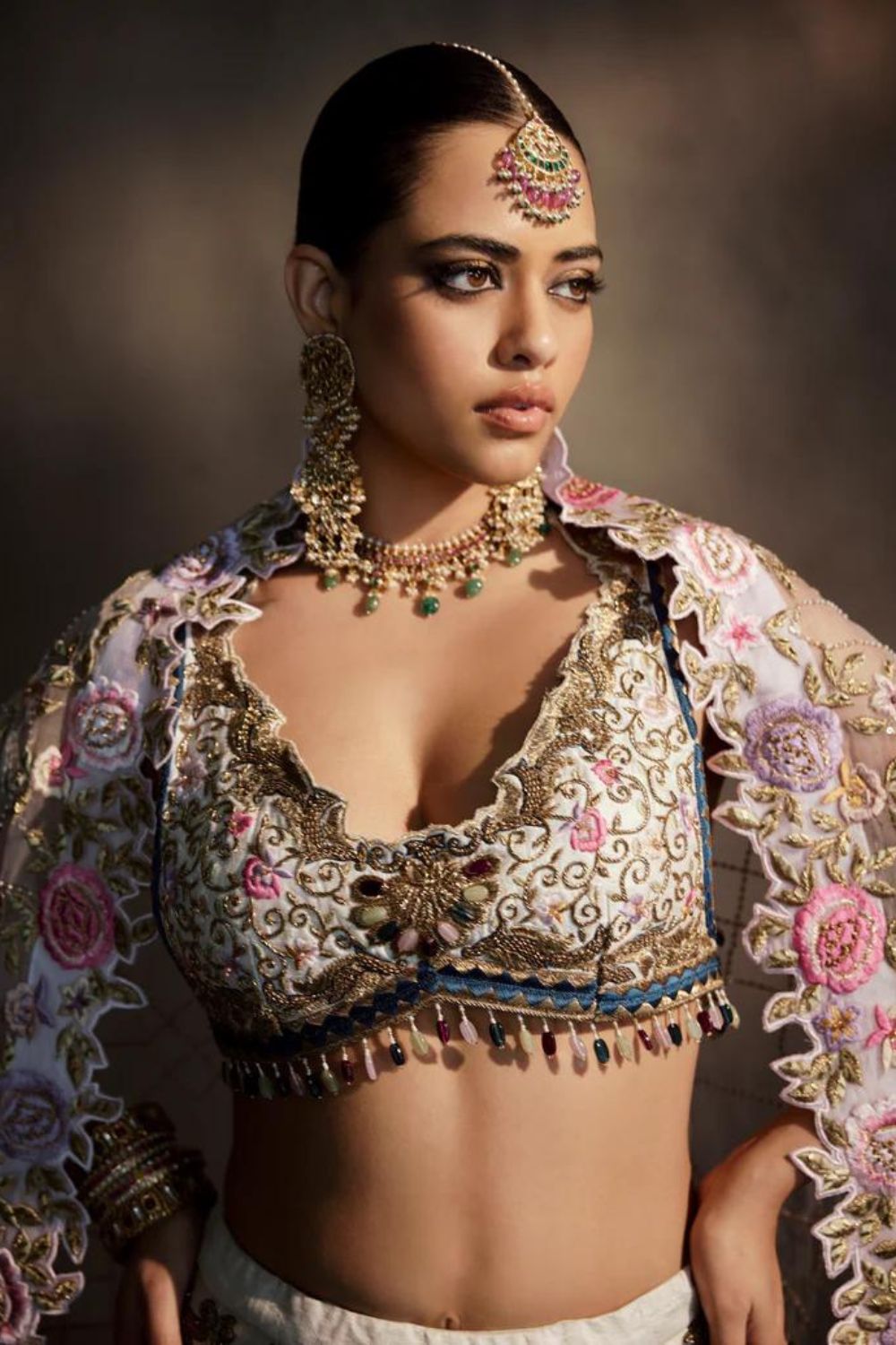 Pearl White Zardozi Lehenga