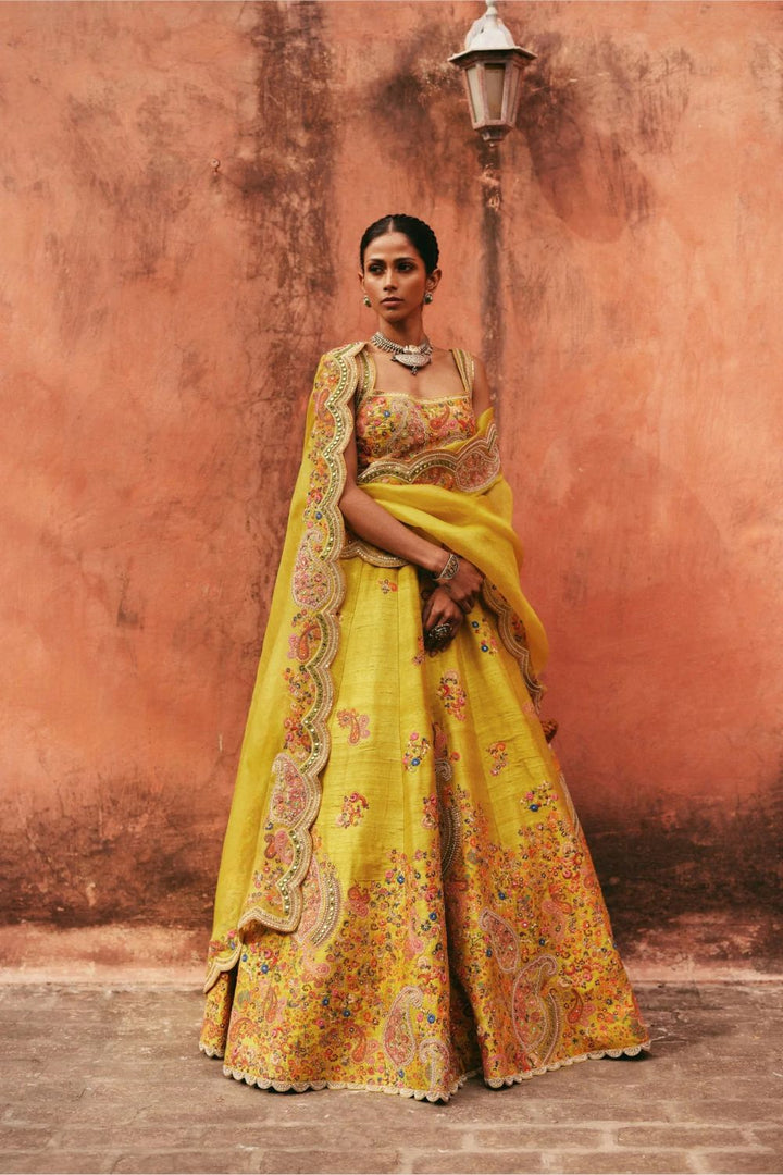 Dupion Lehenga With Blouse And Dupatta