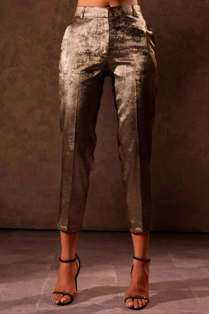 Gold Straight Fit Trousers