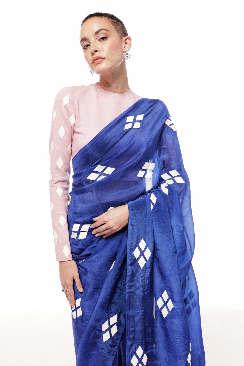 Blue Field Cress Saree