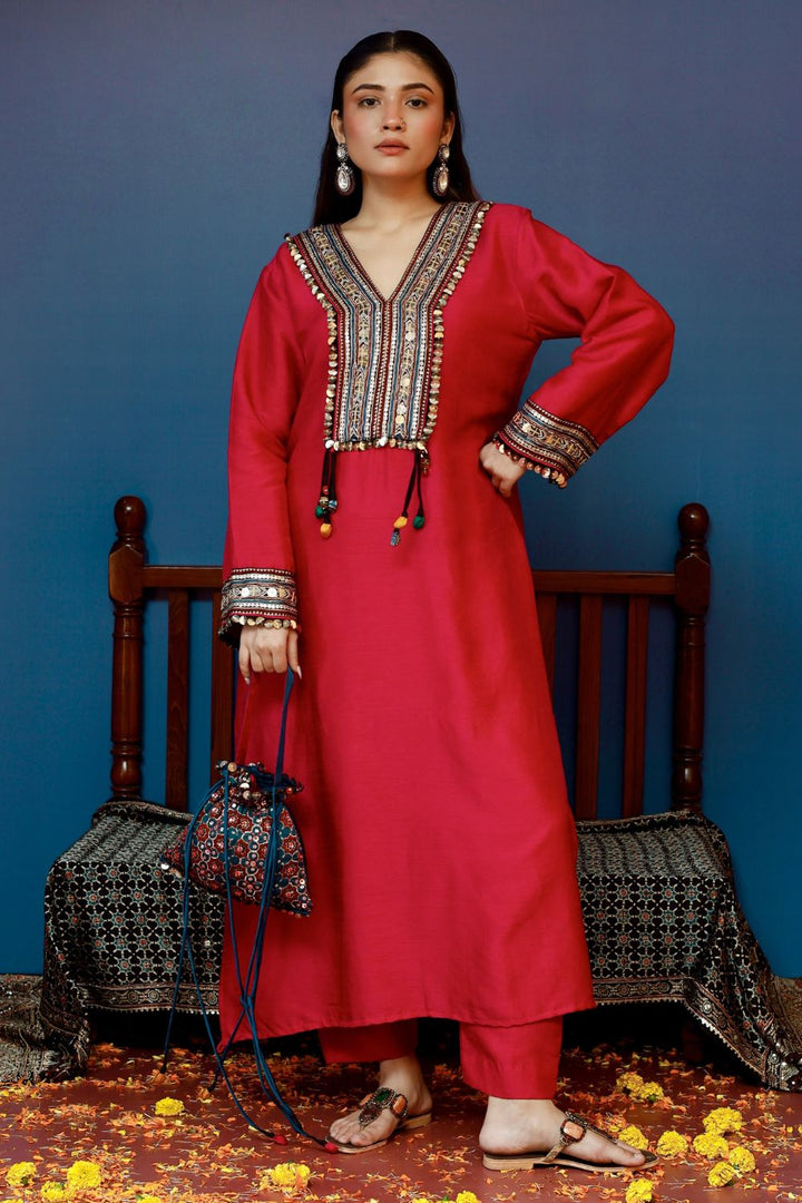 Soni Pink Kurta-Set