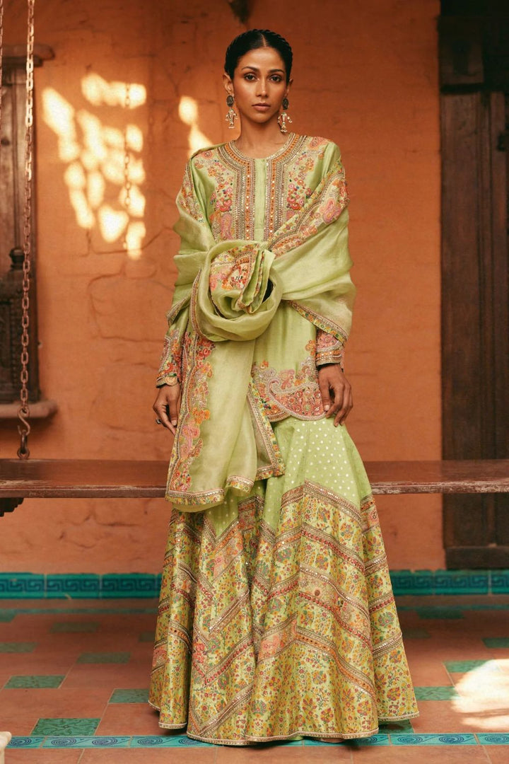 Short Kurti With Sharara And Dupatta