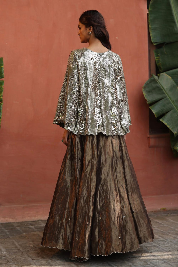 Zohra Lehenga in Bronze