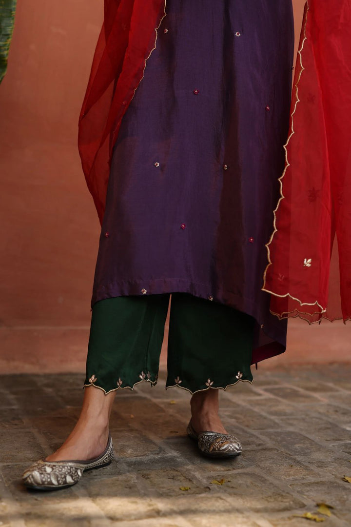 Kaleera Kurta Set in Purple