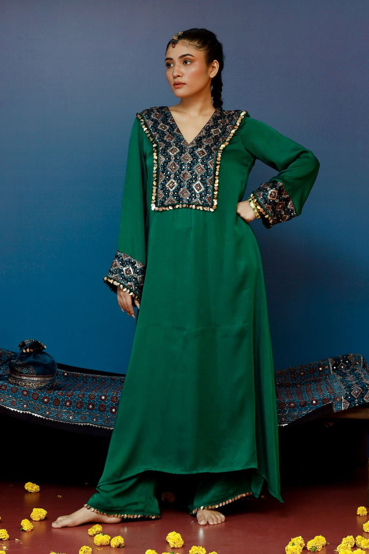 Soni Green Kurta Set