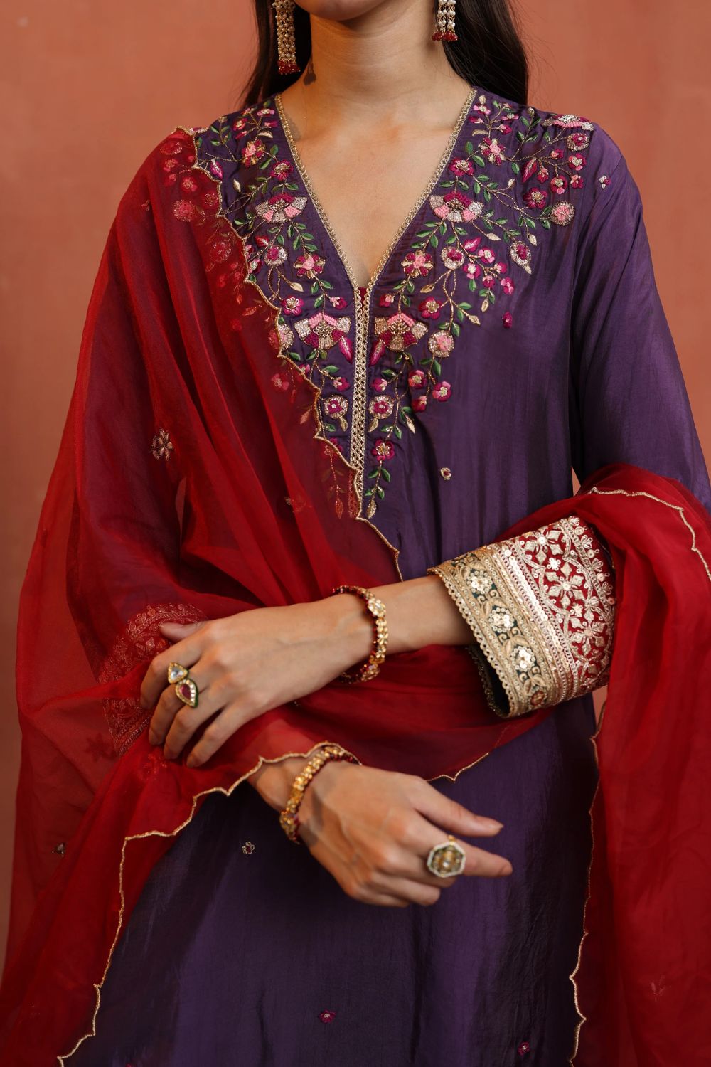 Kaleera Kurta Set in Purple