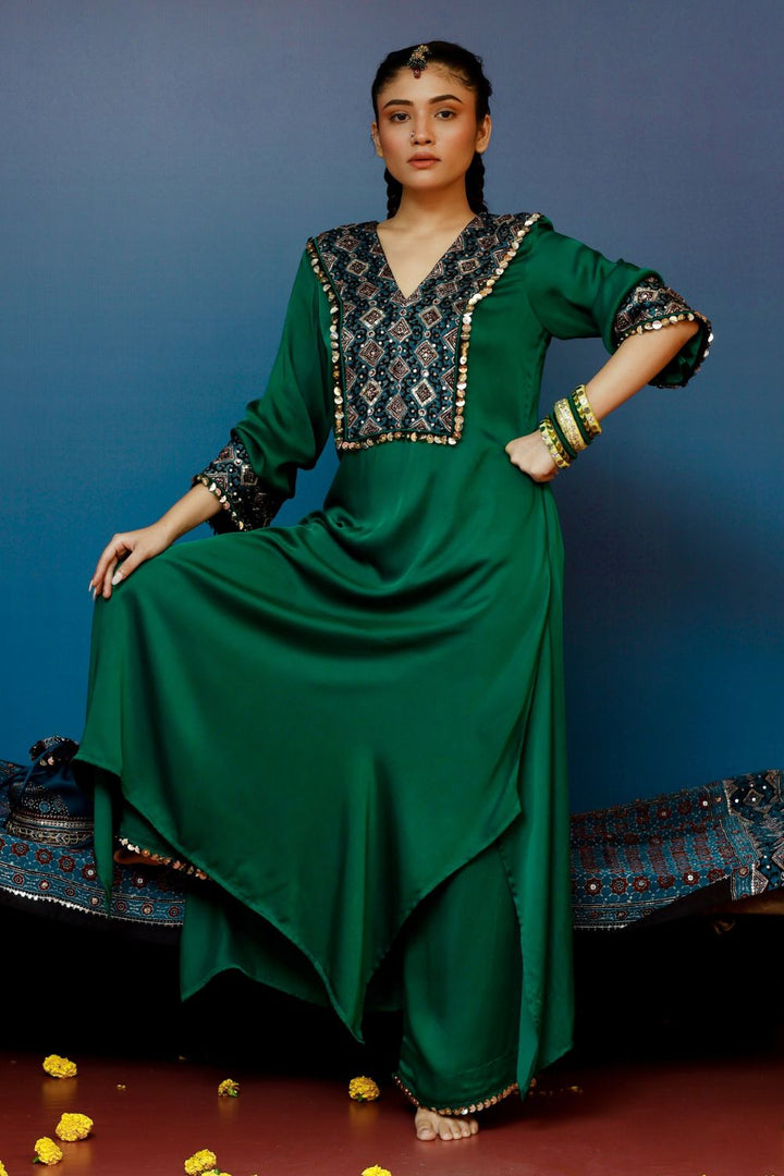 Soni Green Kurta Set