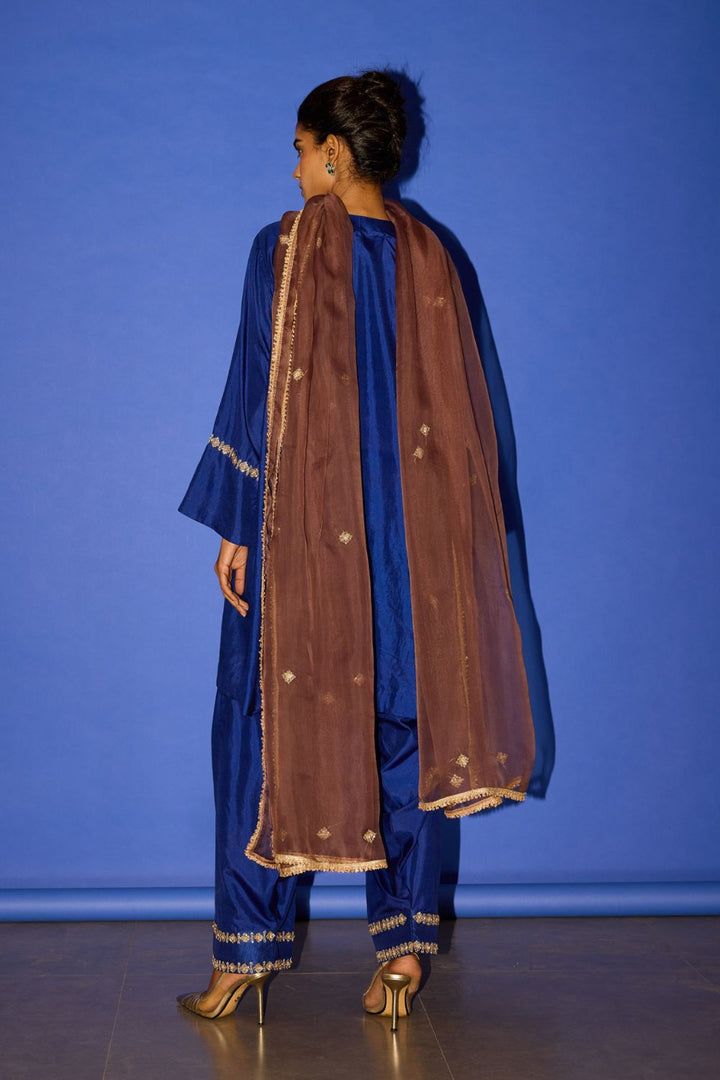 Blue A Line Kurta Set