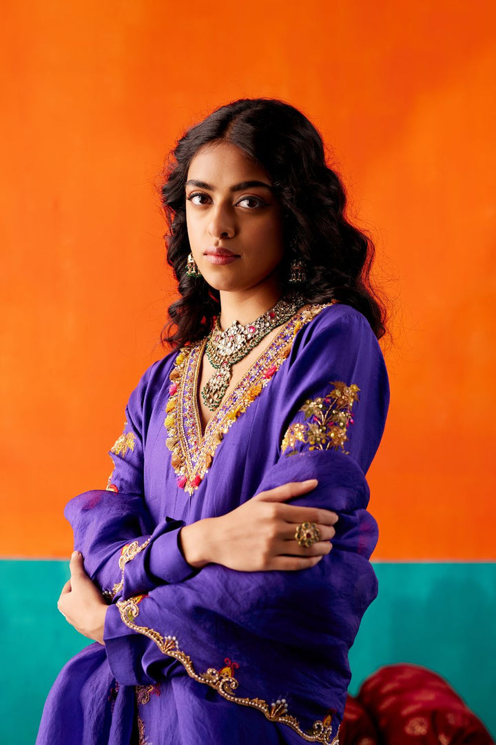 Purple Kurta Set