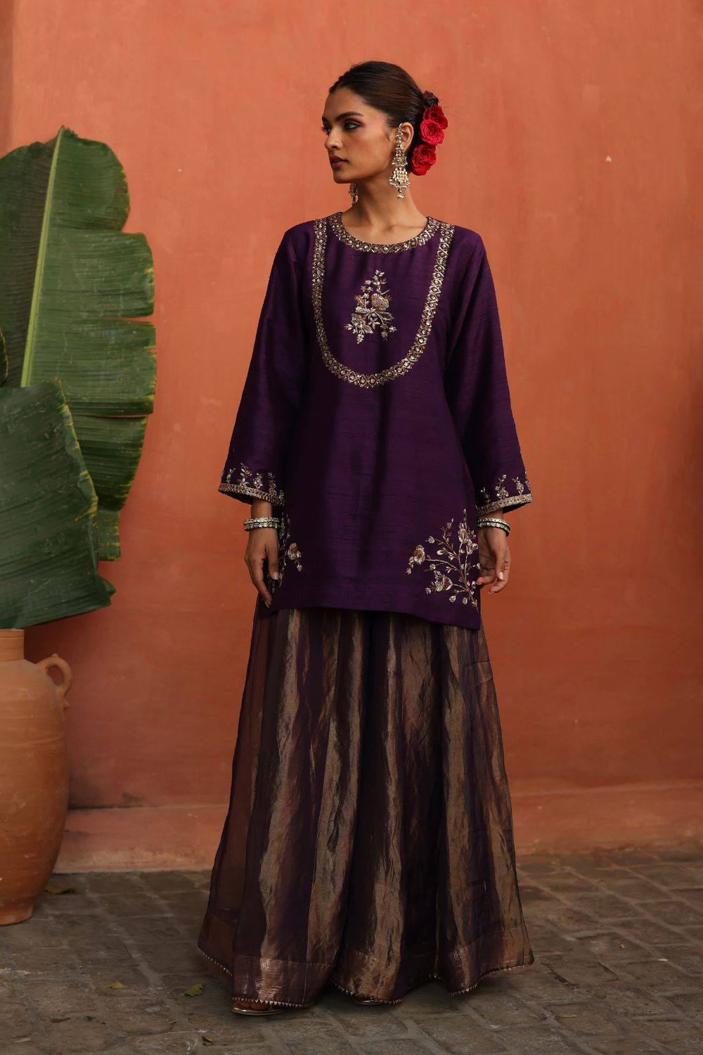 Ruksaar Sharara in Purple