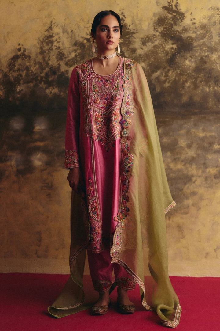 Long Firan Kurta with pants and Dupatta