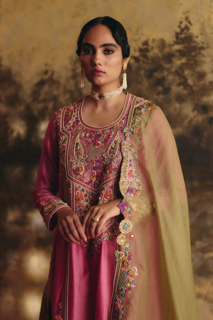 Long Firan Kurta with pants and Dupatta