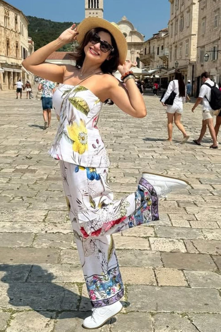 Shamita Shetty In Our Alicia Strapless Co-ord Set