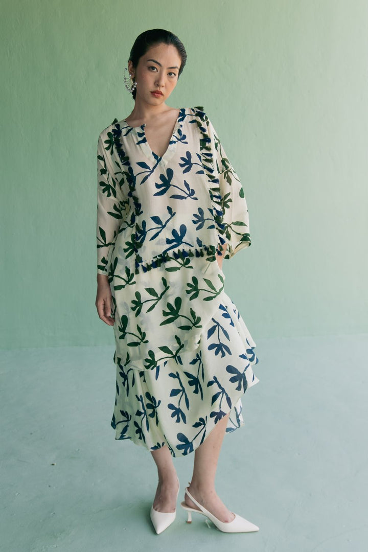 Printed Kaftan Set