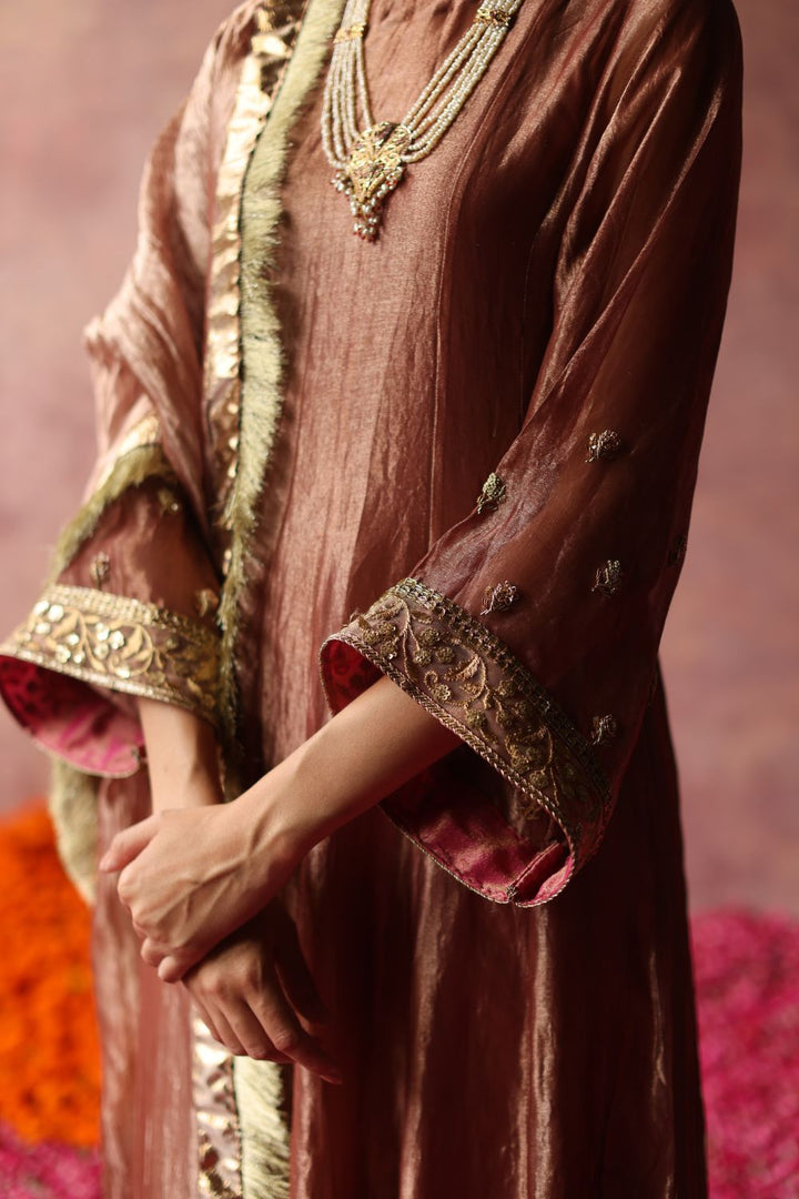 Zaahra Rose Gold Kurta Set