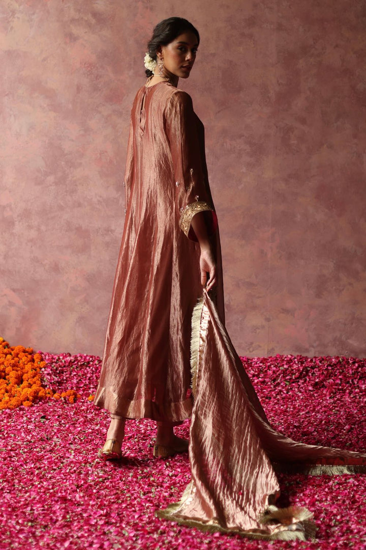 Zaahra Rose Gold Kurta Set