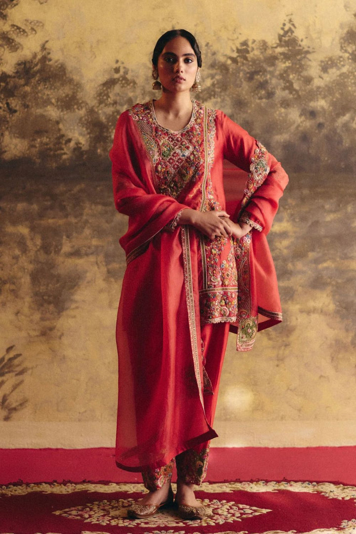 Short Firan Kurta with Salwar and Dupatta