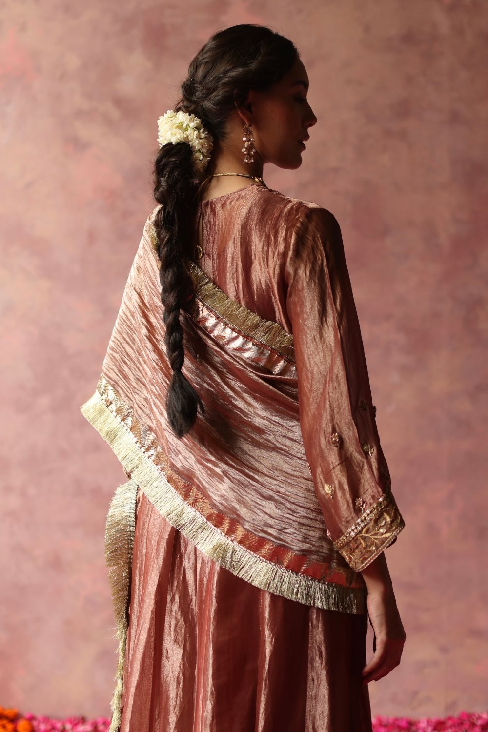 Zaahra Rose Gold Kurta Set