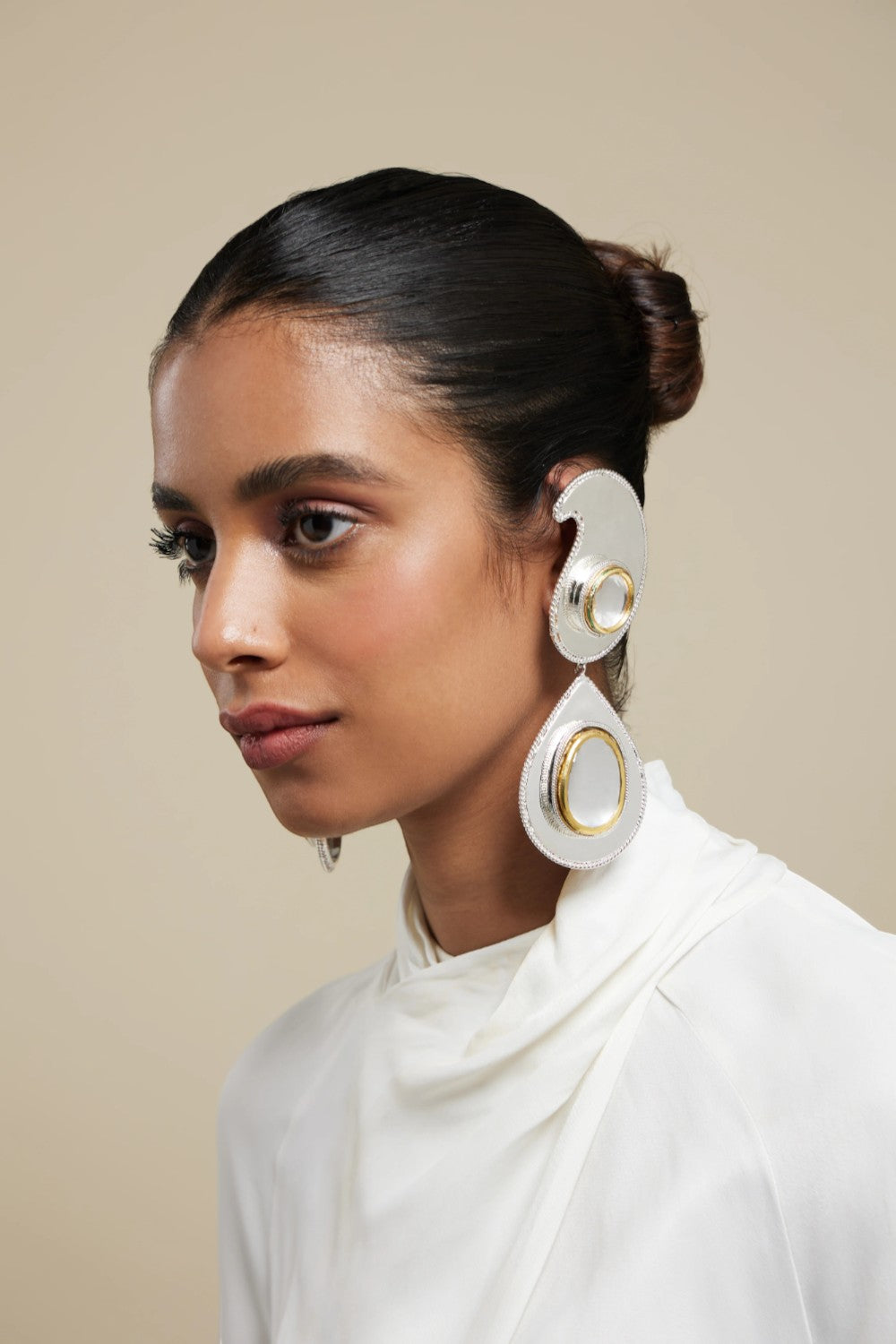 Polki Paisley Earcuffs Silver