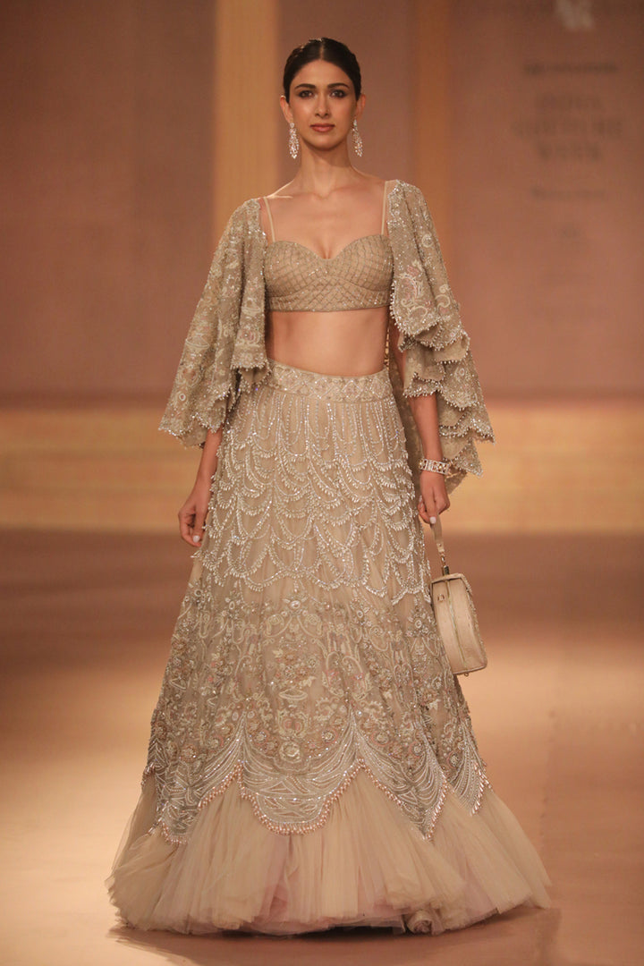 Beige Lehenga Set