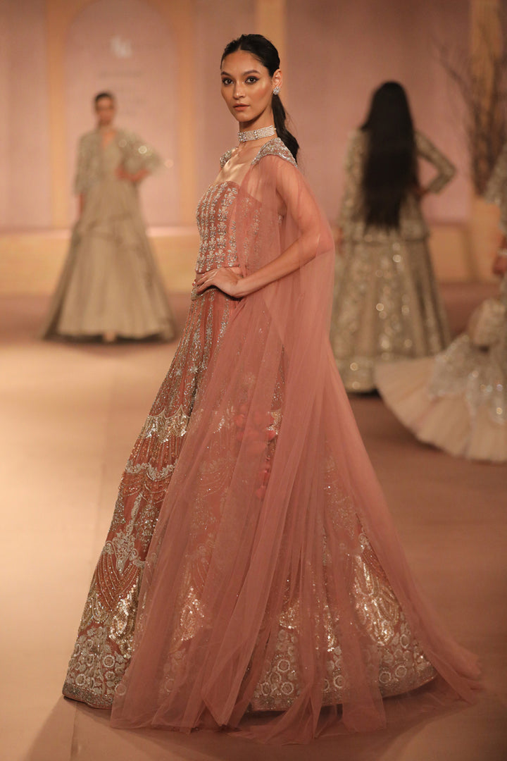 Peach Lehenga Set