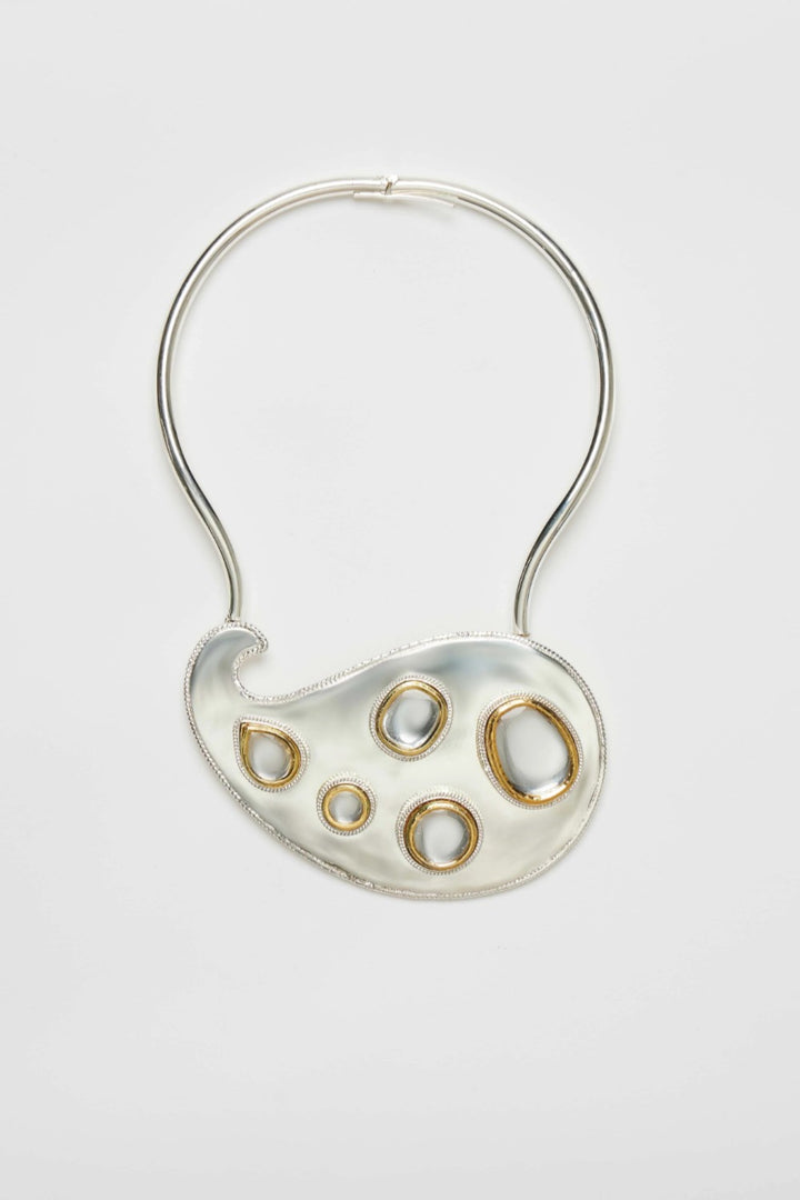 Polki Paisley Bib Necklace
