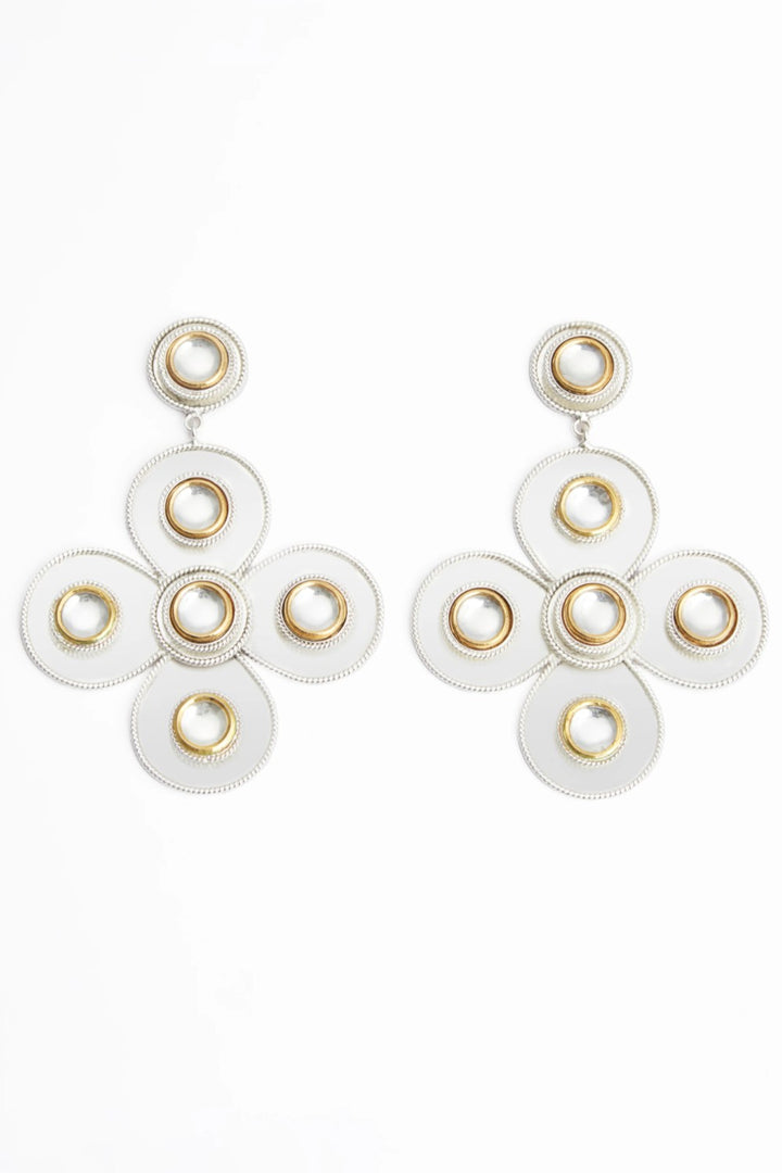 Polki Church Flower Earring