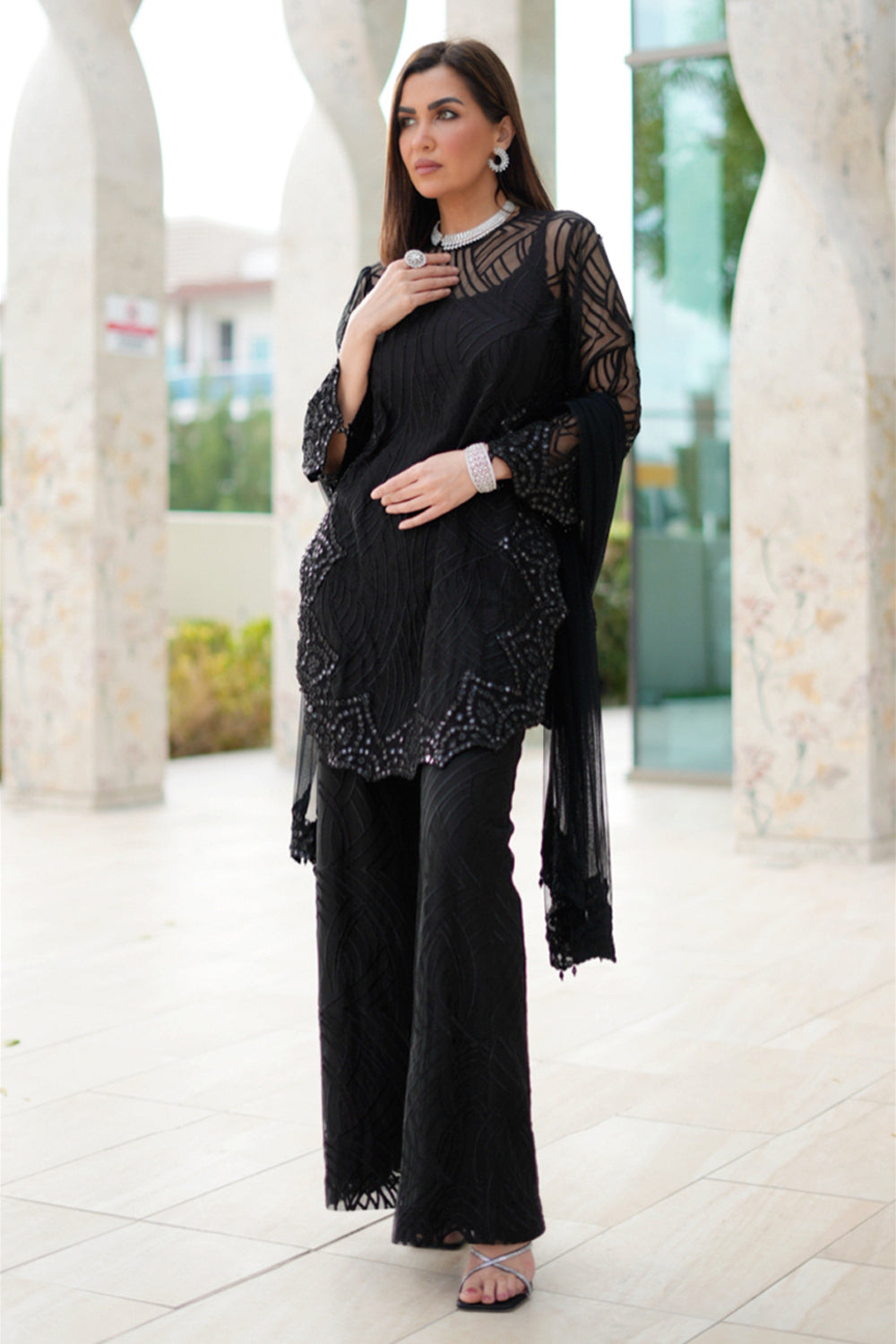 BLACK KURTA