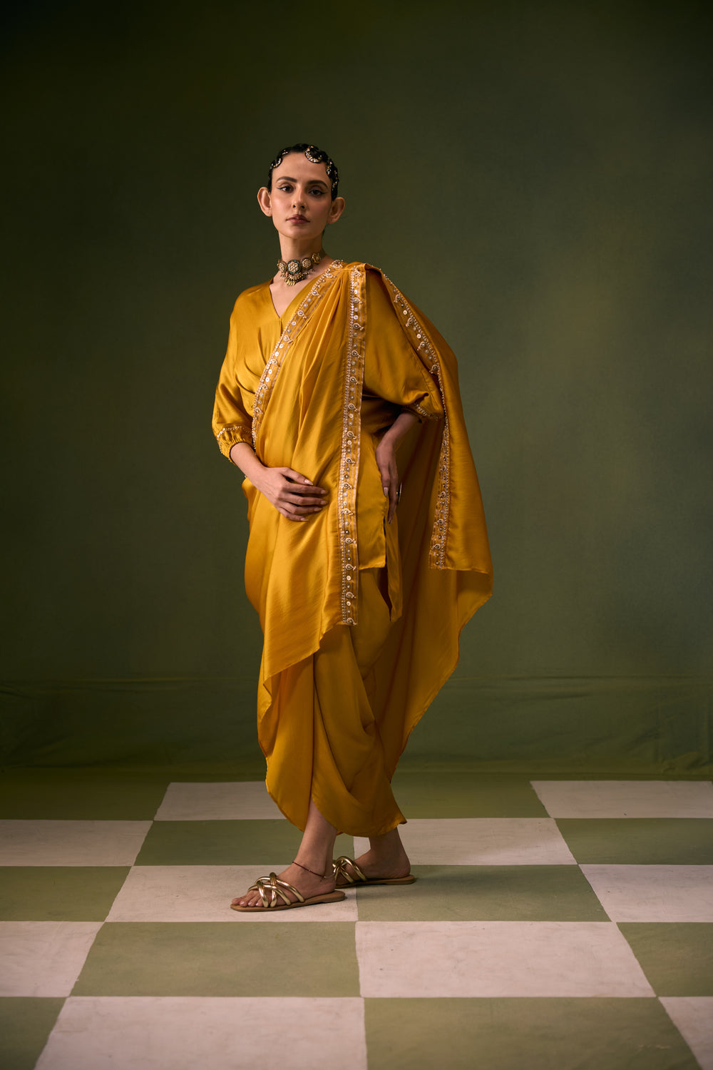 Moro Toga Drape Dress